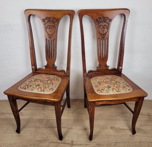 Pair chairs arts and - pair, of