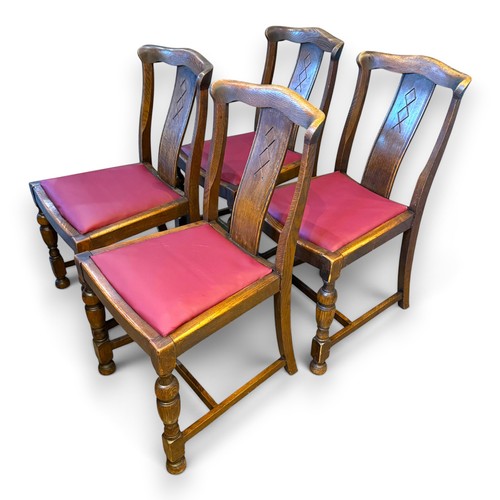 Set antique oak dining - set,