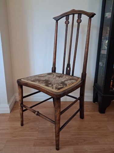 Antique wooden chair marquetry - chair,