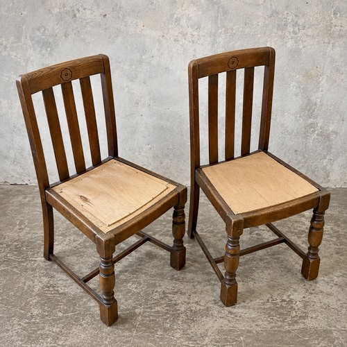 Pair arts crafts oak and - pair,